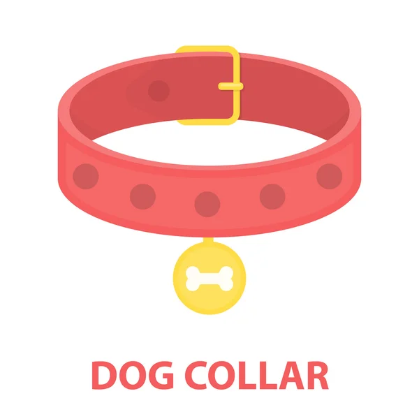 Dog collar vector pictogram in cartoon stijl voor web — Stockvector