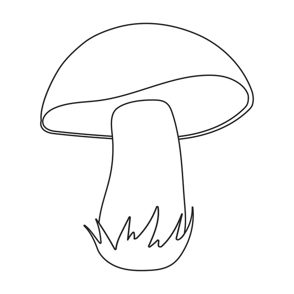 Icône vectorielle champignon en style ligne pour le web — Image vectorielle