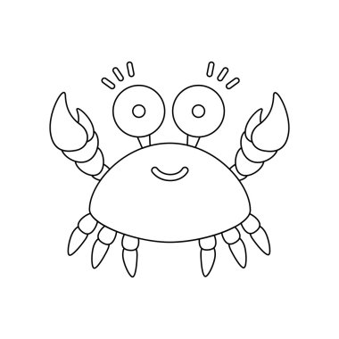 Yengeç satırı simgesi. Gösterim amacıyla web ve mobil tasarım.