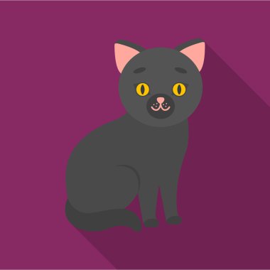 Kedi simge vektör çizim için web ve hareket eden