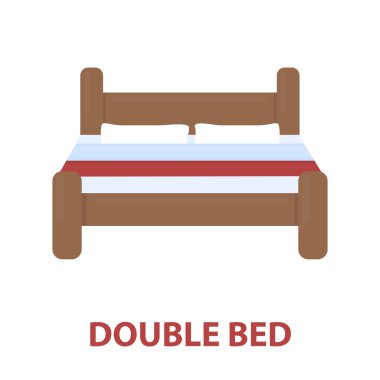 Yatak simge vektör çizim için web ve hareket eden