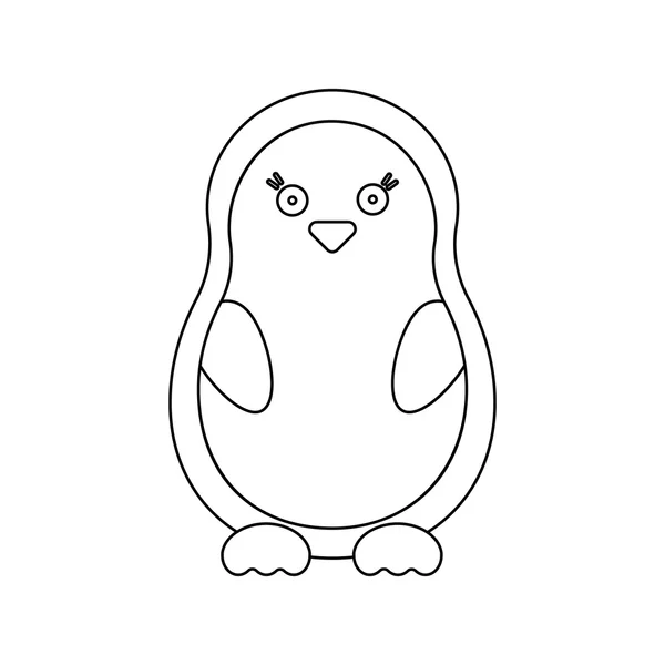 Значок лінії пінгвіна. Ілюстрація для веб та мобільного дизайну . — стоковий вектор