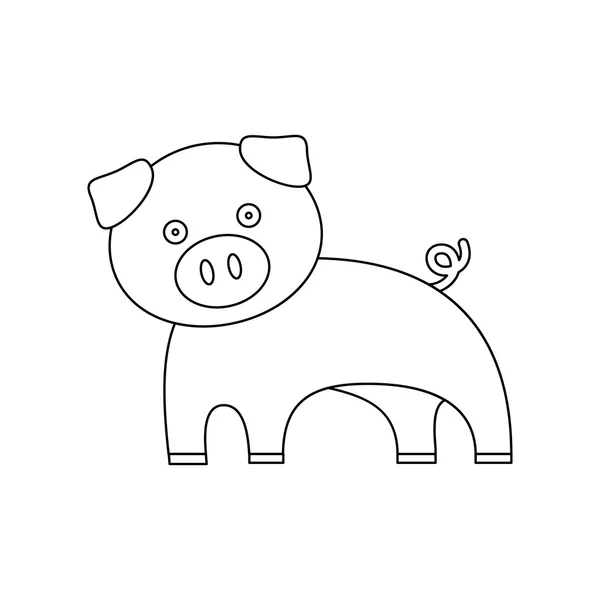 Schweinsteigsymbol. Illustration für Web- und Mobildesign. — Stockvektor