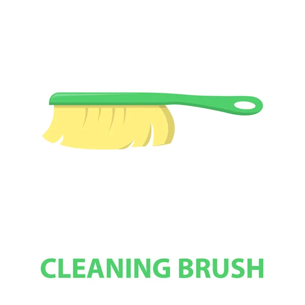 Cleaner brush cartoon icon. Illustration for web and mobile design. — Stock Vector