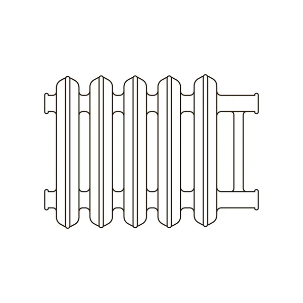 Stile linea icona radiatore. Un'icona di una grande linea idraulica . — Vettoriale Stock