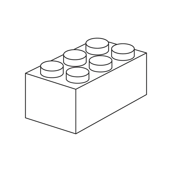 Bouwsteen lijn pictogram. Illustratie voor het web en mobiele apparatuur. — Stockvector