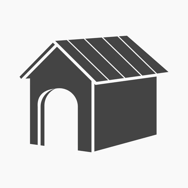 Ícone de vetor Doghouse em estilo preto para web — Vetor de Stock