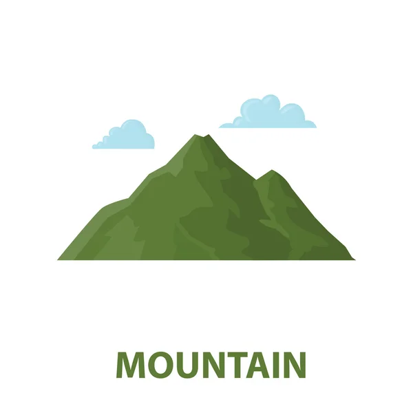 Mountain vector icon in cartoon style for web — Stock Vector