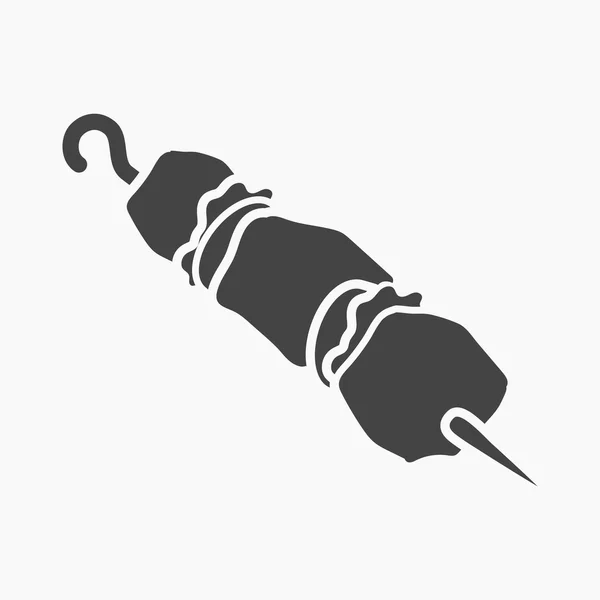 Barbecue vector pictogram in eenvoudige stijl voor web — Stockvector