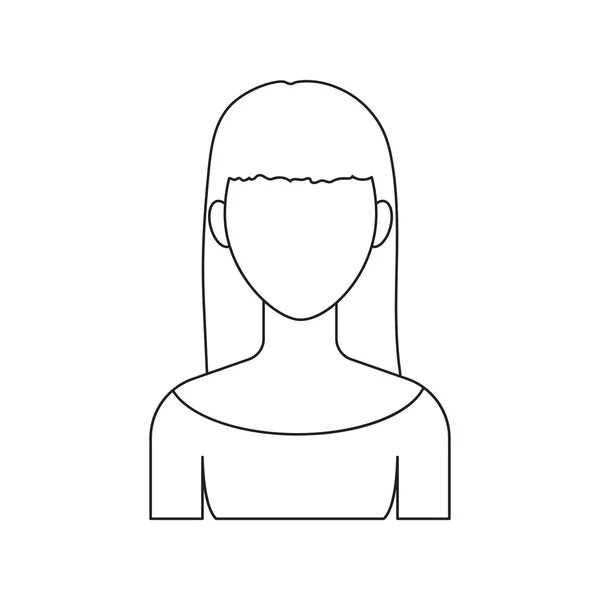 Línea de icono morena. Avatar individual, peopleicon de la gran línea avatar . — Archivo Imágenes Vectoriales