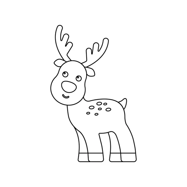 Icône de ligne de cerf. Illustration pour web et mobile design . — Image vectorielle