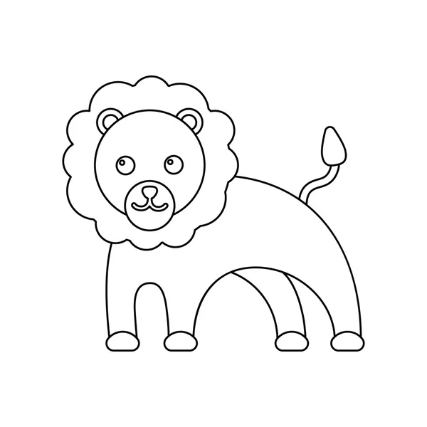 Lion line icon. Illustration for web and mobile design. — Stock Vector