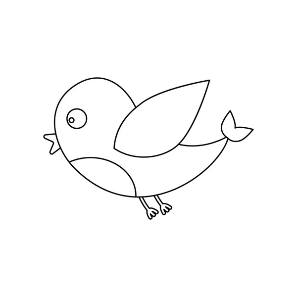 Ícone de linha de pássaro. Ilustração para web e design móvel . — Vetor de Stock