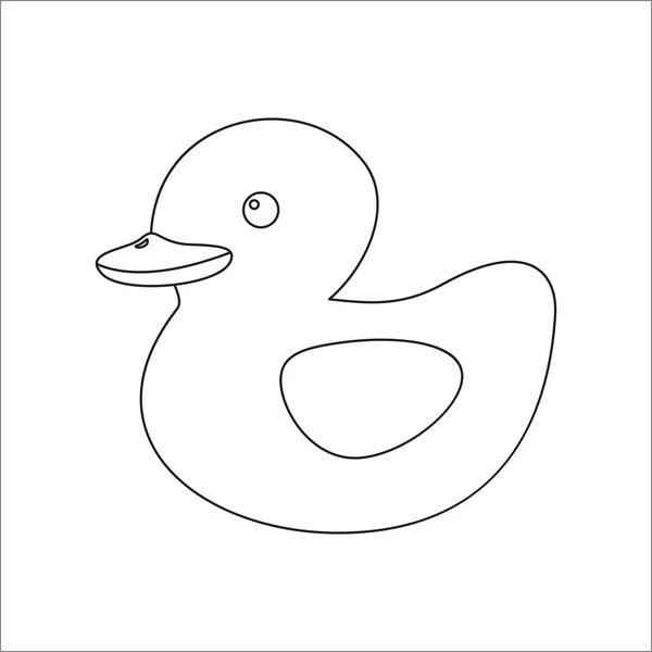 Duck toy line icon. Illustration for web and mobile design. — Stock Vector