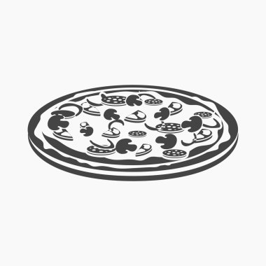 Pizza vektör simgesi basit tarzı web için