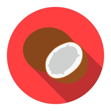 Hindistan cevizi simgesi karikatür. Meyve simge tek.