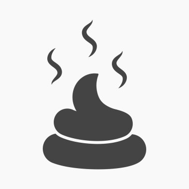 Dışkı simge siyah stil web için vektör