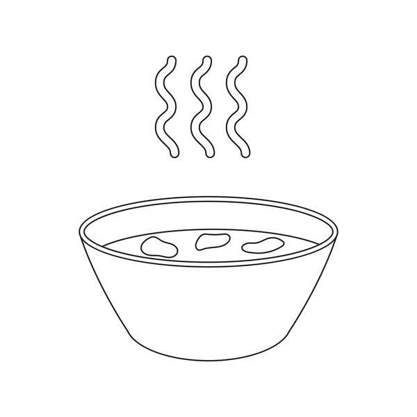 Sopa quente ícone cartoon. Único ícone doente do grande doente, conjunto de doenças . —  Vetores de Stock