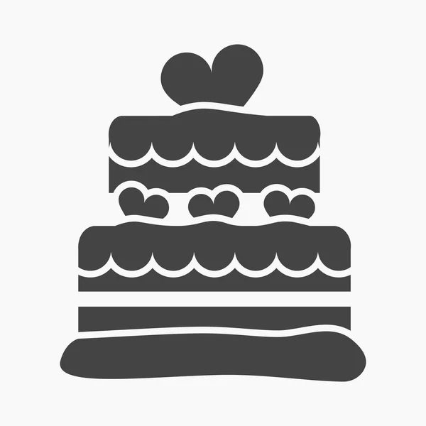 Icône vectorielle gâteau dans un style simple pour le web — Image vectorielle