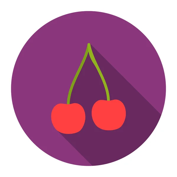 Icono de cereza de dibujos animados. Icono de fruta Singe . — Vector de stock
