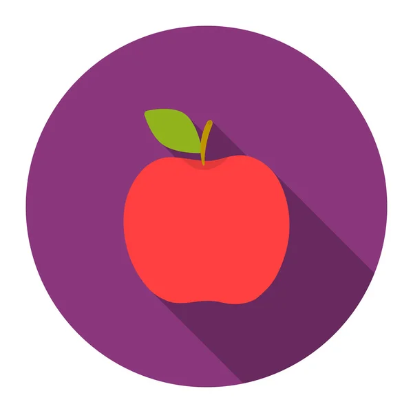 Icono de Apple de dibujos animados. Icono de fruta Singe . — Vector de stock