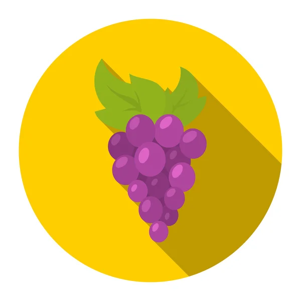 Kreslená ikona hrozny. Připálit ikonu ovoce ze sady potravin. — Stockový vektor