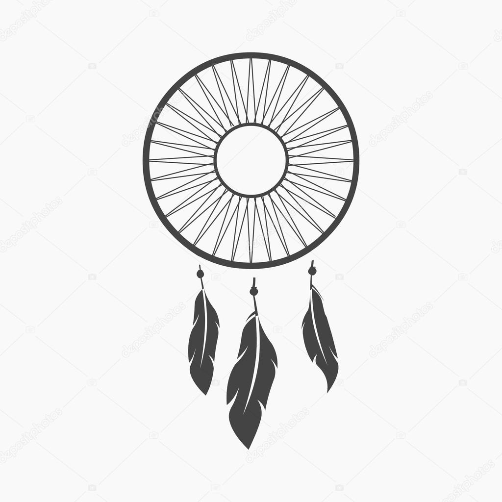 Tribal dream catcher icon, cartoon style, Stock vector