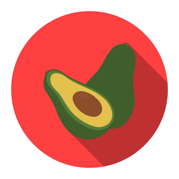 Avocado pictogram cartoon. Fruit pictogram singe. — Stockvector