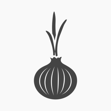 Soğan simgesi karikatür. Eco Mama seti simgesinden sebze tek.