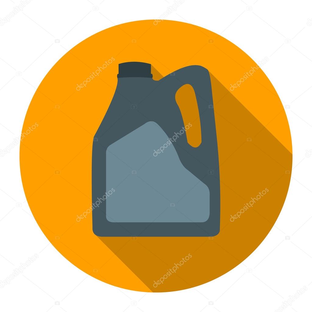Pouring Motor Oil icon flat. Single car repair symbol.