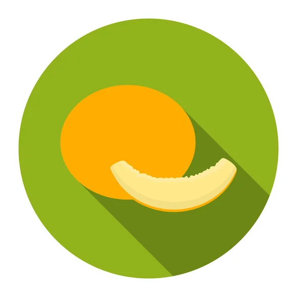 Dibujos animados icono de melón. Icono de fruta Singe . — Archivo Imágenes Vectoriales