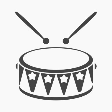 Drum Siyah simgesi. Gösterim amacıyla web ve mobil tasarım.