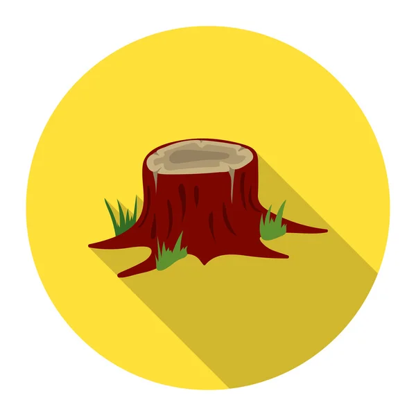 Stump vector icon in flat style for web — Stock Vector