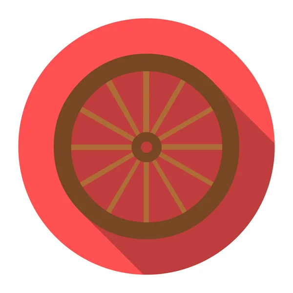 Cart-wheel icon design. Singe western icon from the wild west flat. — Stock Vector