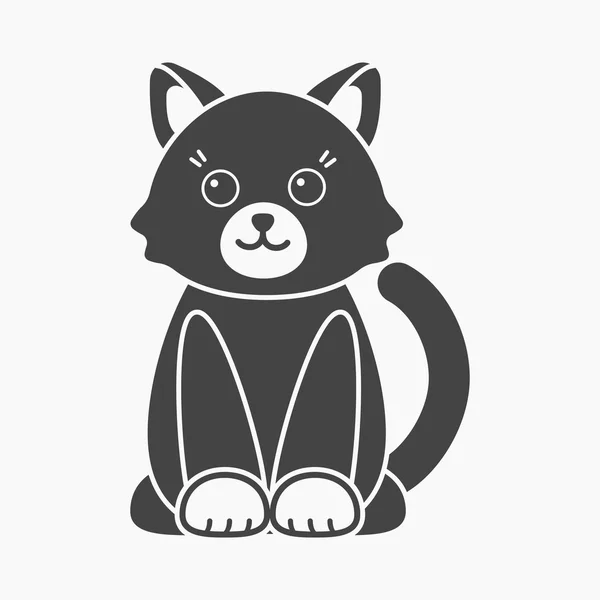 Chat icône noire. Illustration pour web et mobile design . — Image vectorielle