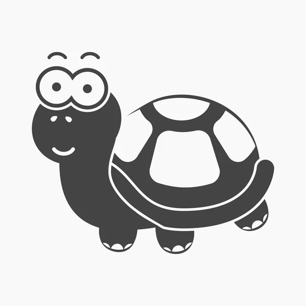 Icône tortue noire. Illustration pour web et mobile design . — Image vectorielle