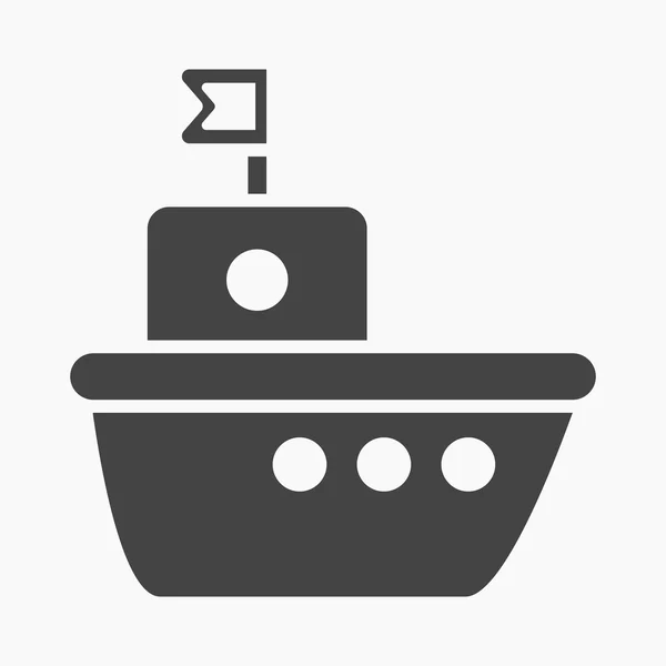 Statek czarny ikona. Ilustracja sieci web i mobilne. — Wektor stockowy