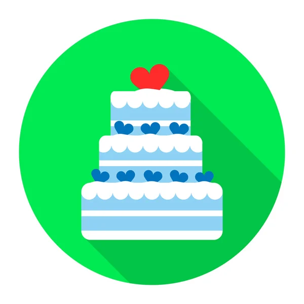 Web とモバイルのベクトル図のウエディング ケーキ アイコン — ストックベクタ