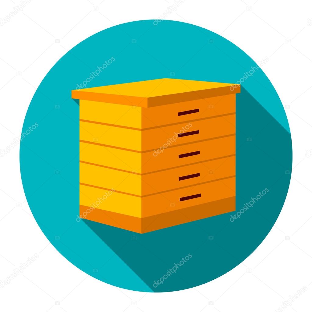 Apiary icon of vector illustration for web and mobile