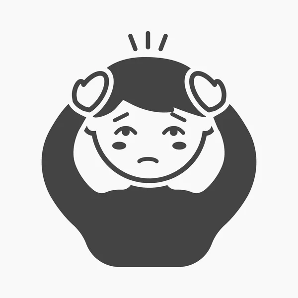 Headache icon cartoon. Single sick icon from the big ill, disease simple. — Stock Vector