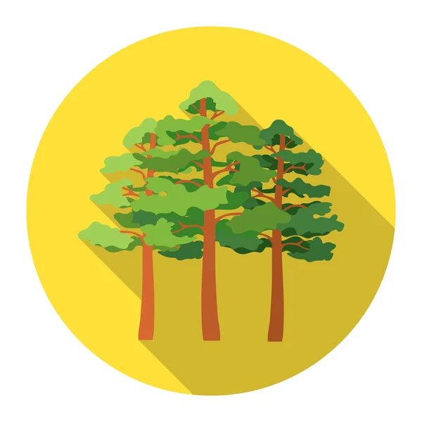 Pine vector icon in flat style for web — Stock Vector