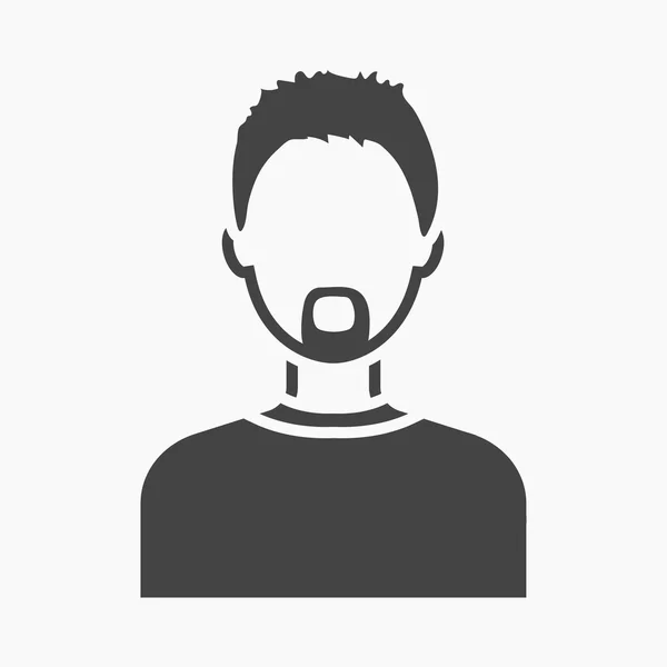 Man med skägg ikonen svart. Single avatar, peaople ikon från den stora avatar Simple. — Stock vektor