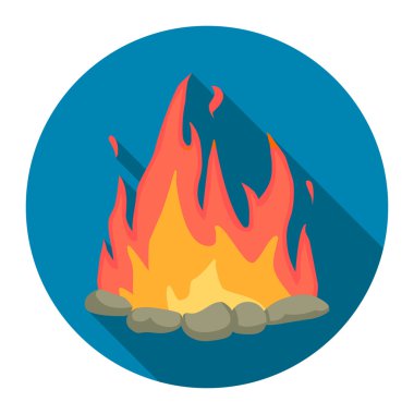 Şenlik ateşi simgesi düz. Vahşi batı düzse singe batı simgesi.