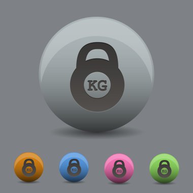 weight icon in design with  shadow clipart