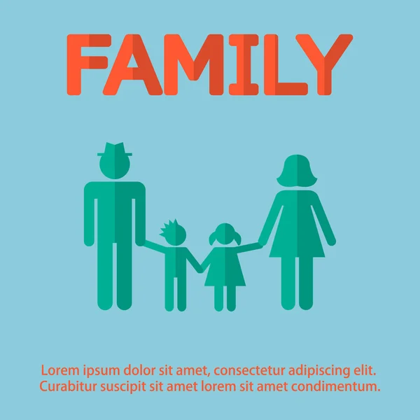 Family design over background vector illustration flat — Stock Vector