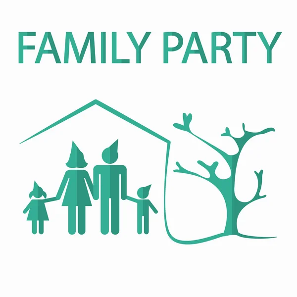 Family design over background vector illustration flat — Stock Vector