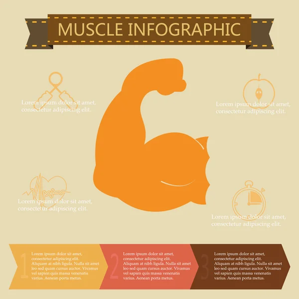 Illustration de l'infographie du mode de vie santé dans un appartement conçu — Image vectorielle