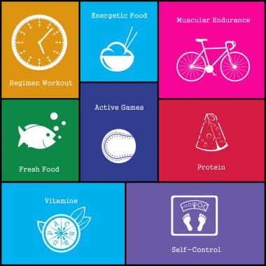 sağlıklı yaşam tarzı simgesi