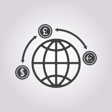 İş ve finans simgesinin vektör illüstrasyonu 