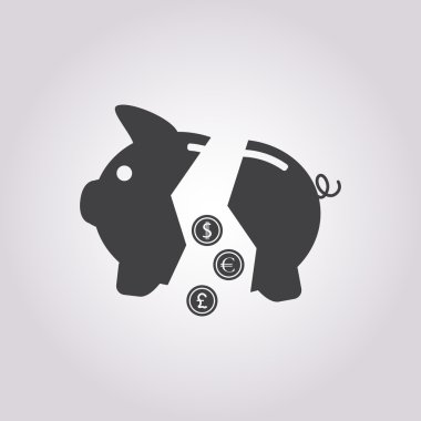 İş ve finans simgesinin vektör illüstrasyonu 